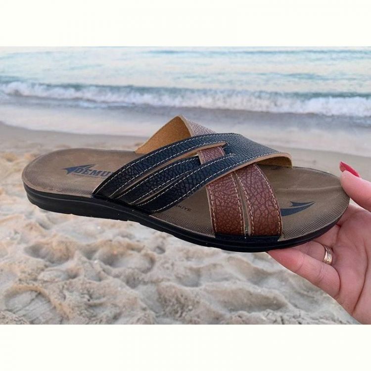 Купить Шлепанцы Malibu 6836 black-camel на obuv-plus.com.ua