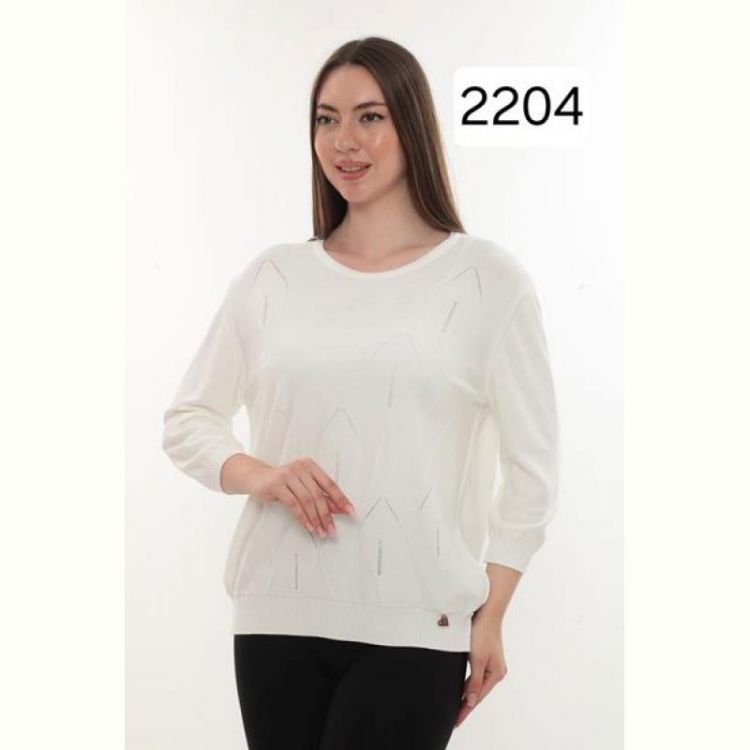 Купить Свитер Julia 2204 white на obuv-plus.com.ua