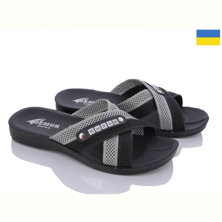 Купить Шлепанцы Demur TRK26-2-003-1 чорний-сірий на obuv-plus.com.ua