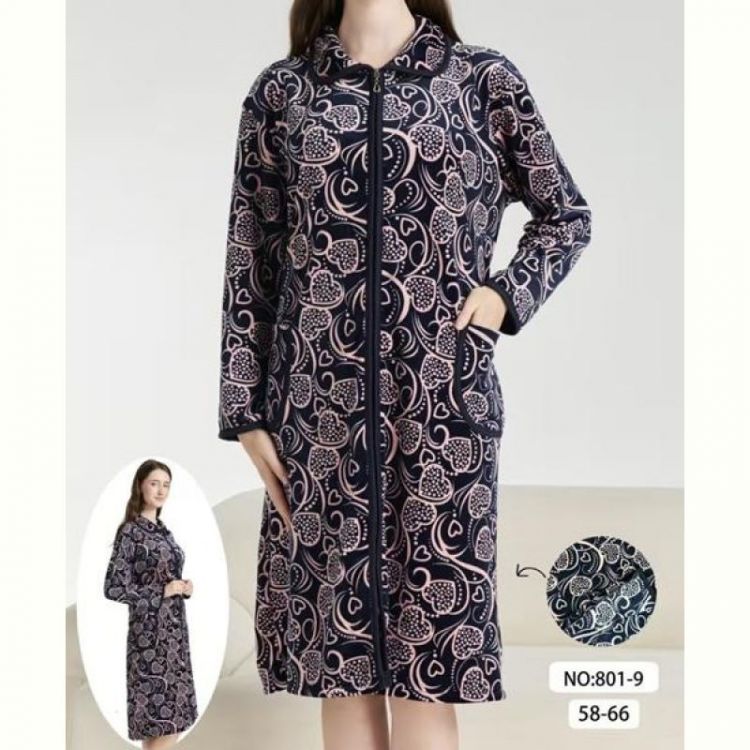 Купить Халат Anion 801-9 black-pink на obuv-plus.com.ua