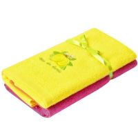 Купить Набор полотенец 2 шт 40х70 полотенце салфетка махровое кухонное хлопок натуральное с вышивкой лимоны на obuv-plus.com.ua