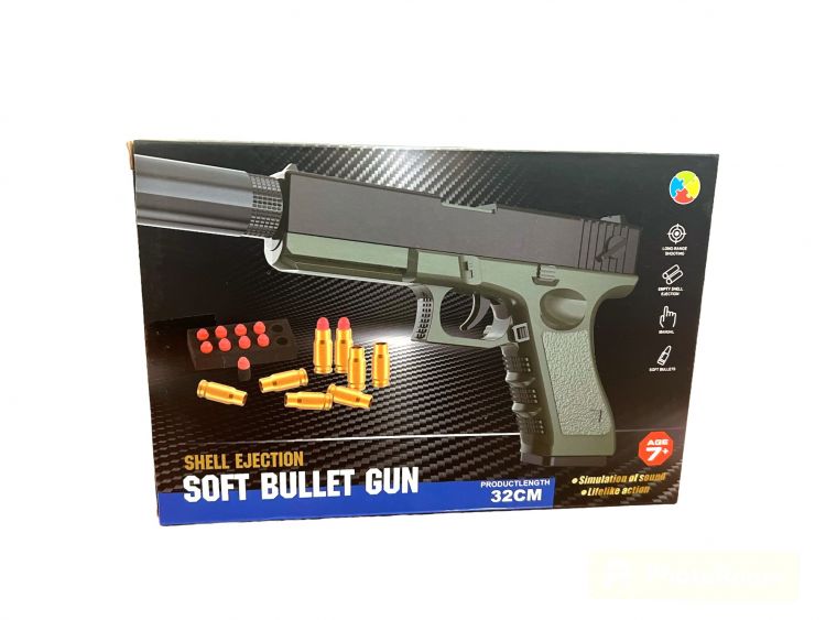 Купить Пістолет дитячий GLOCK SHELL  с патронами 998-21 на obuv-plus.com.ua