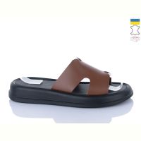 Купить Шлепанцы Sali 505-25 коричневий чор-п. на obuv-plus.com.ua
