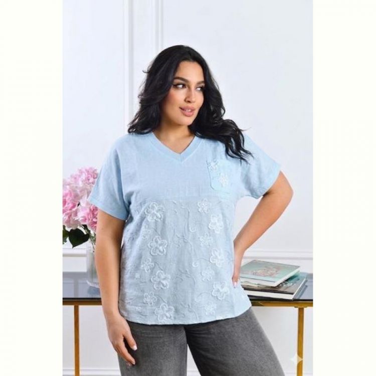 Купить Футболка LeVisha 26121 l.blue на obuv-plus.com.ua