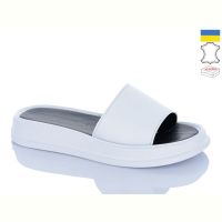 Купить Шлепанцы Garti 0197 білий шкіра на obuv-plus.com.ua