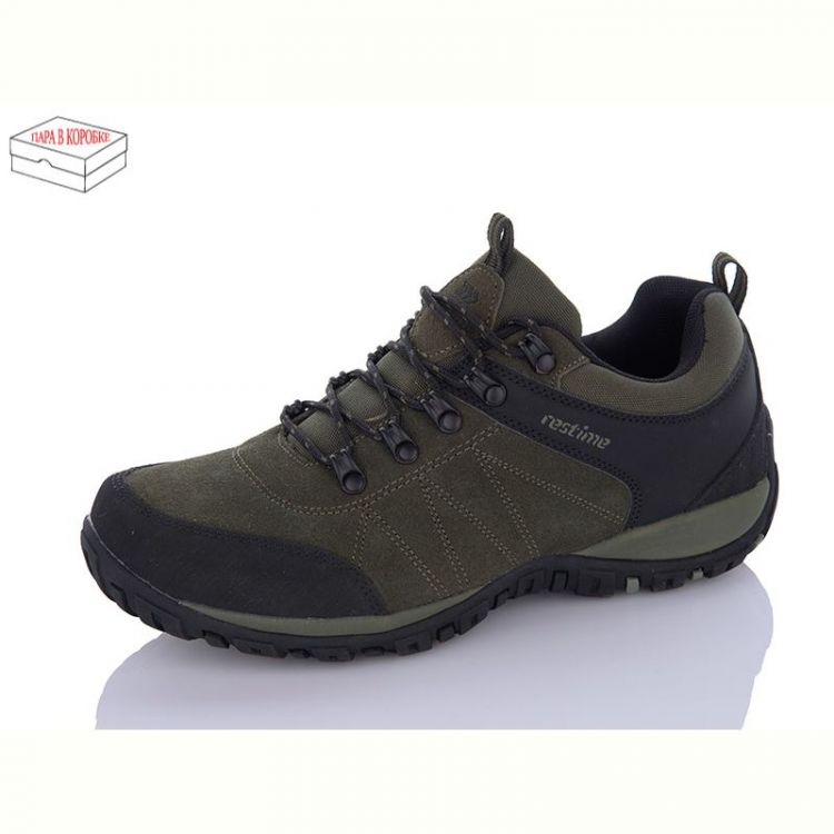 Купить Кроссовки Restime PMB23603 khaki-black на obuv-plus.com.ua