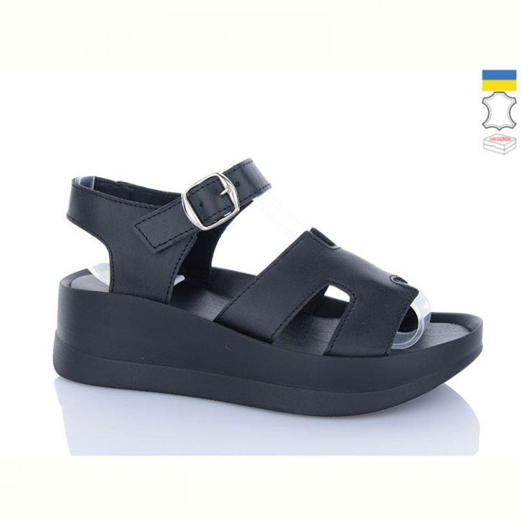 Купить Босоножки Garti 2394 чорний шкіра на obuv-plus.com.ua