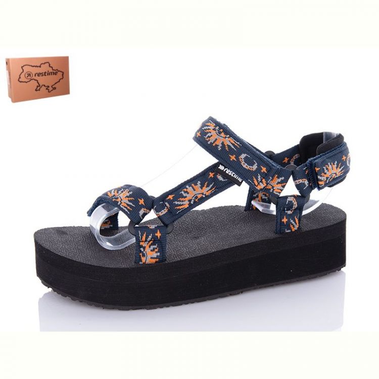 Купить Босоножки Restime KWL24036 navy-sun на obuv-plus.com.ua