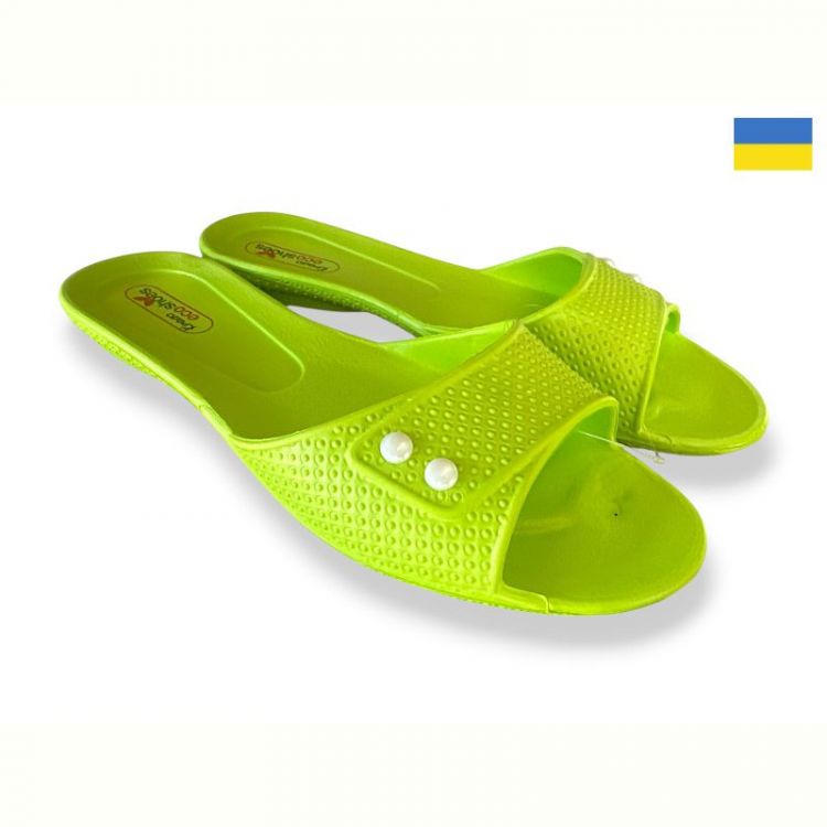 Купить Шлепанцы Kredo 14-107 лайм на obuv-plus.com.ua