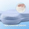 Купить Подушка ортопедическая детская BabyComfort PAPAELLA 27×22×3 см с эффектом памяти, в форме мишки голубая на obuv-plus.com.ua