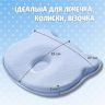 Купить Подушка ортопедическая детская BabyComfort PAPAELLA 27×22×3 см с эффектом памяти, в форме мишки голубая на obuv-plus.com.ua