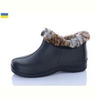 Купить Галоши Lenase D33 хутро чорний на obuv-plus.com.ua