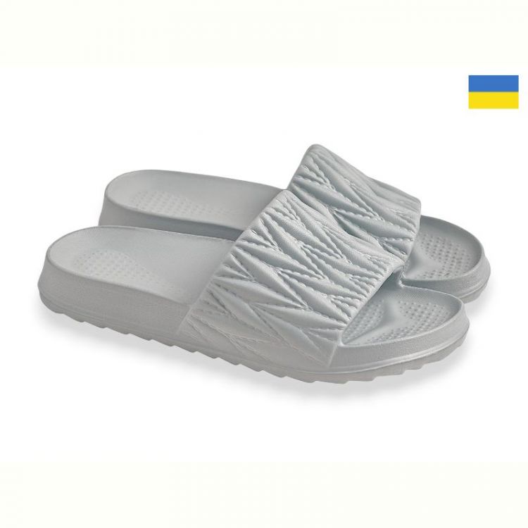 Купить Шлепанцы Gipanis ДС81 сірий-блакитний на obuv-plus.com.ua