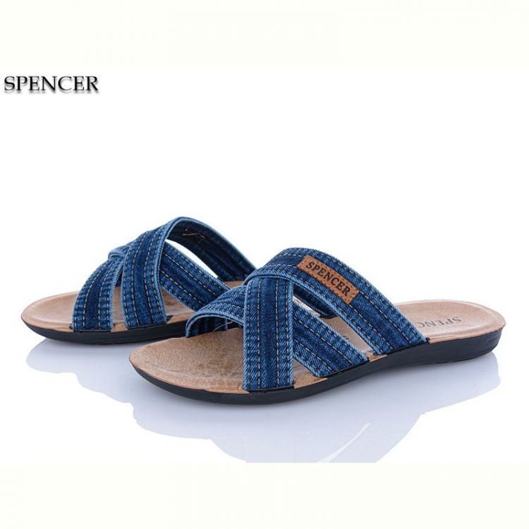 Купить Шлепанцы Spencer 3310 джинс на obuv-plus.com.ua