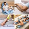 Купить Подушка П-образная для сна и отдыха стеганная 140х75х20 см U-shape IDEIA с наволочкой на молнии антиалергенная на obuv-plus.com.ua