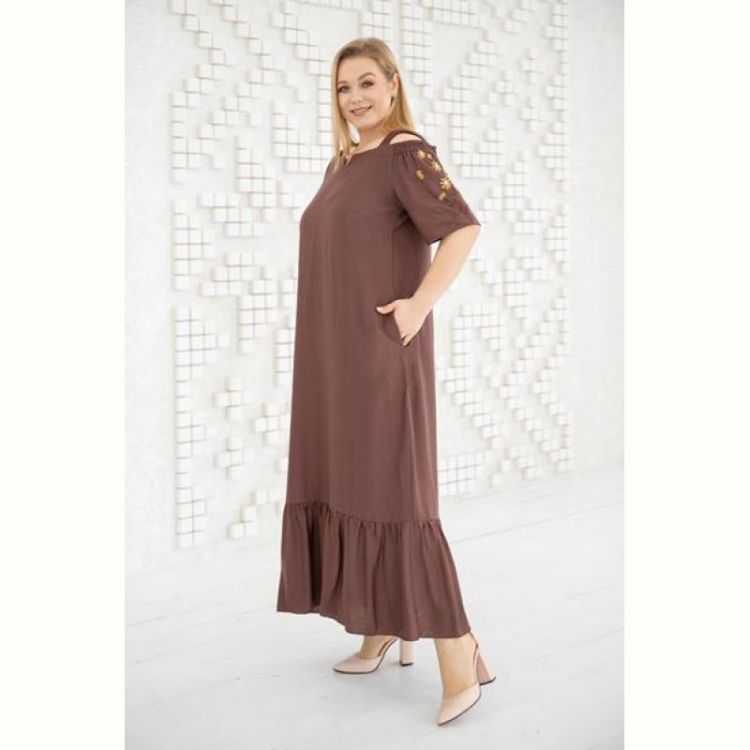 Купить Платье Romeo life RL1008 brown на obuv-plus.com.ua