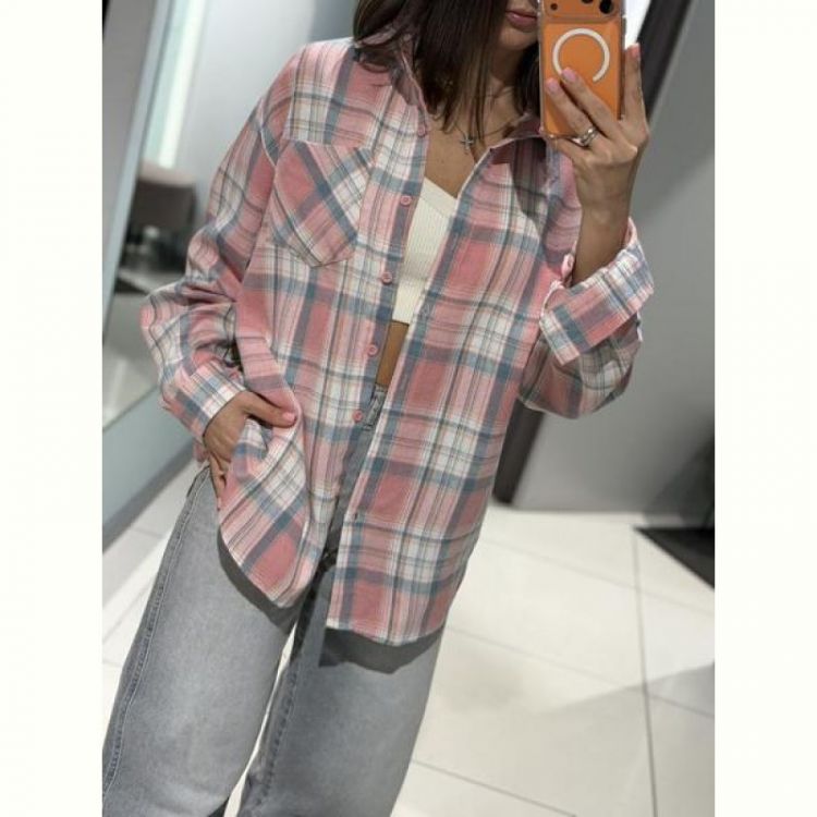 Купить Рубашка Comod 225-3 pink-white на obuv-plus.com.ua
