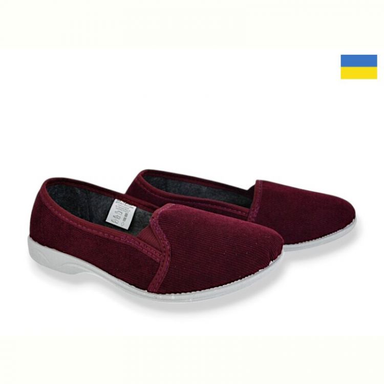 Купить Тапочки Kredo 14-106 бордовий на obuv-plus.com.ua