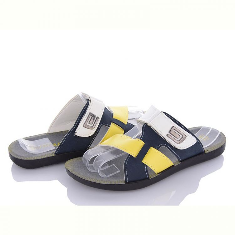 Купить Шлепанцы Oskar Ш41 white-yellow на obuv-plus.com.ua