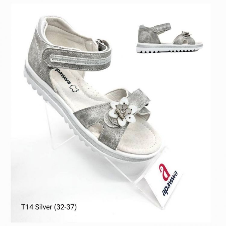 Купить Босоножки Apawwa Apa-T14 silver на obuv-plus.com.ua