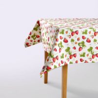 Купить Скатерть 140х170 см с пятно и водоотталкивающей пропиткой IDEIA хлопок клубника на obuv-plus.com.ua