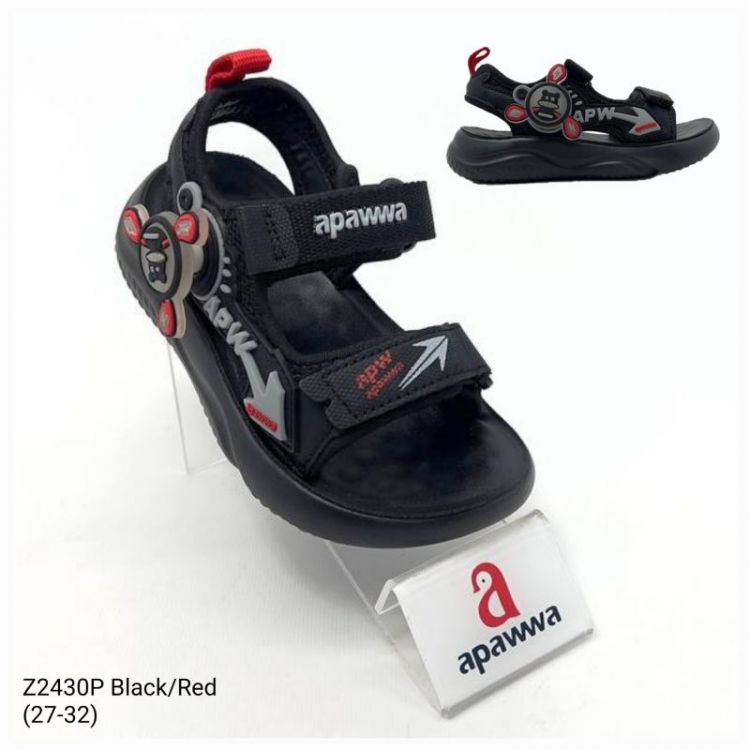 Купить Босоножки Apawwa ApB-Z2430P black-red на obuv-plus.com.ua