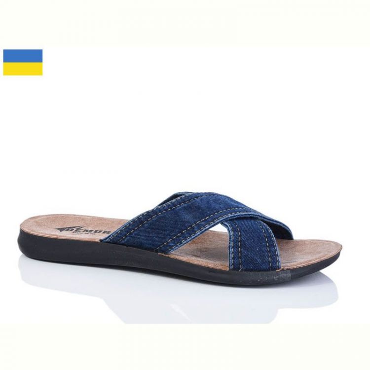 Купить Шлепанцы Demur MD26-1-Kot B синій батал на obuv-plus.com.ua