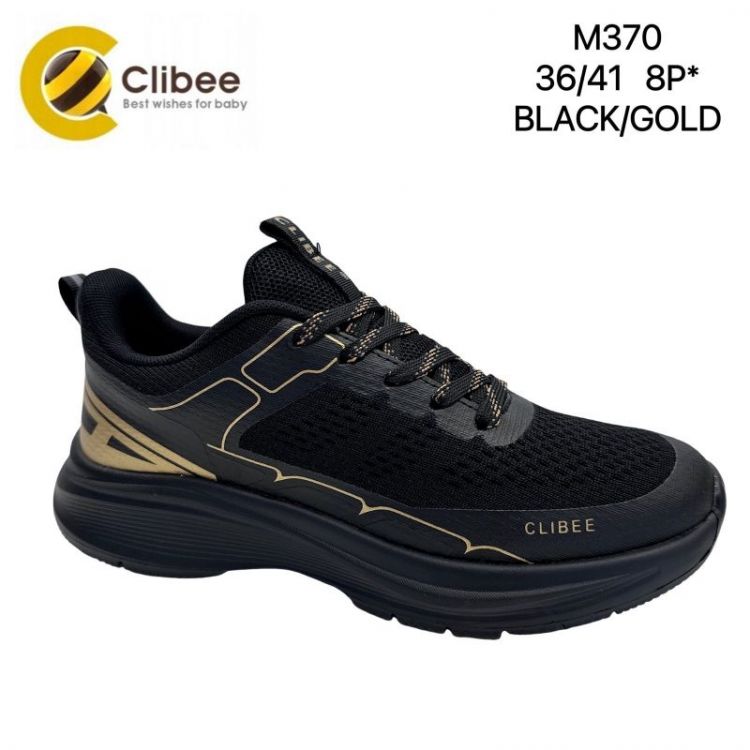 Купить Кроссовки Clibee Apa-M370 black-gold на obuv-plus.com.ua