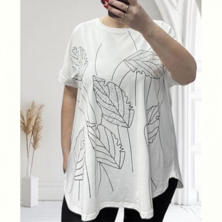 Купить Футболка Elena&Vika 25009 white на obuv-plus.com.ua