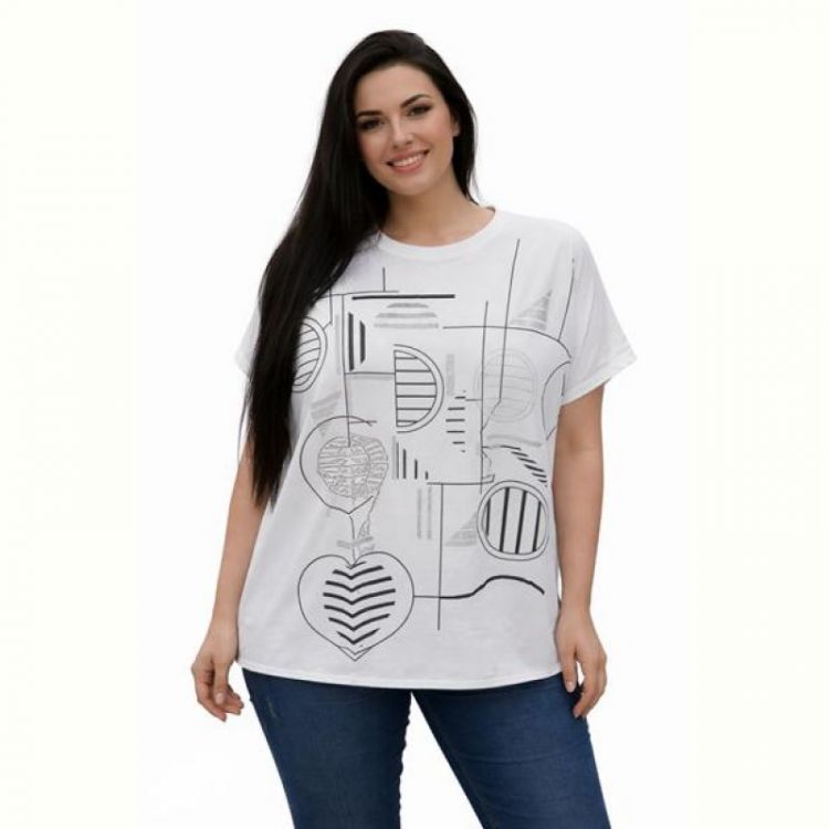 Купить Футболка Elena&Vika 26008 white на obuv-plus.com.ua