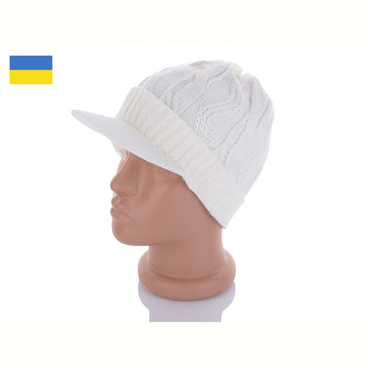 Купить Шапка Viola Шапка козирок фліс білий на obuv-plus.com.ua