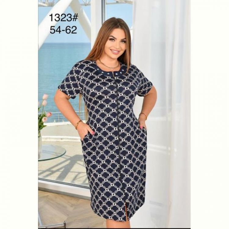 Купить Халат Brilliant 1323 navy на obuv-plus.com.ua