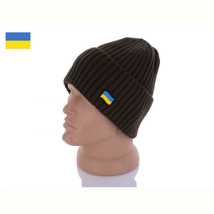 Купить Шапка Viola Шапка з флагом т.зелений на obuv-plus.com.ua