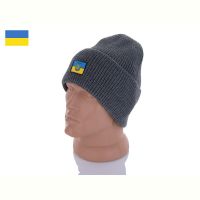 Купить Шапка Viola Шапка з флагом сірий на obuv-plus.com.ua