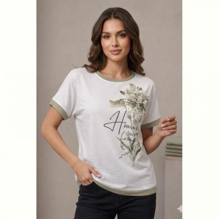 Купить Футболка Elena&Vika 25021 white-mint на obuv-plus.com.ua
