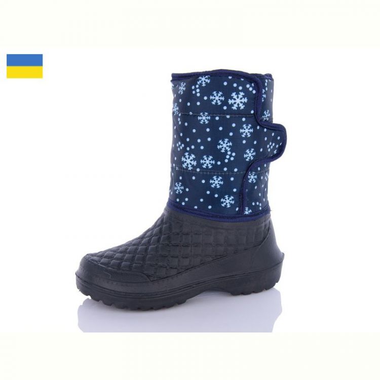 Купить Сапоги Lenase 012 намал.сніжинка синій на obuv-plus.com.ua