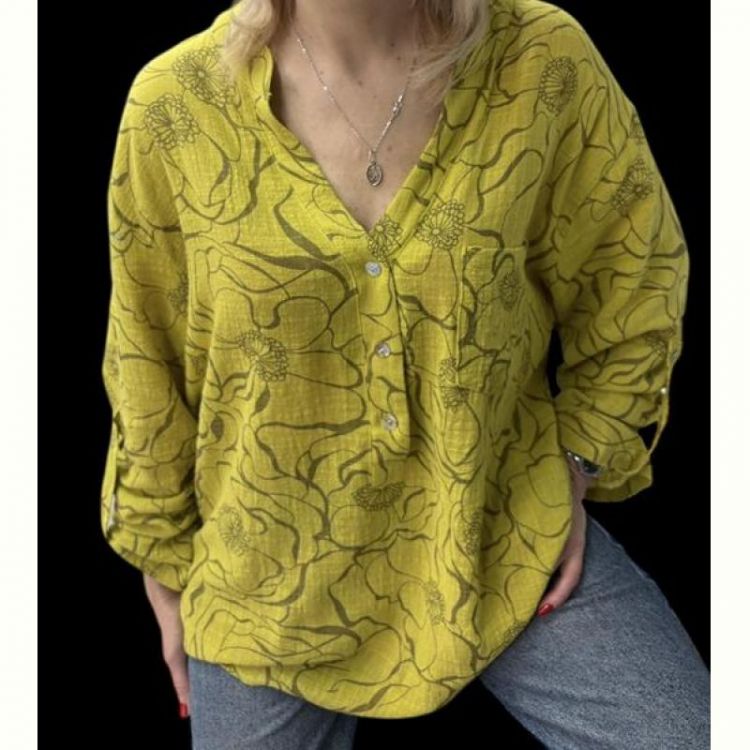 Купить Блузка LeVisha 26022 yellow на obuv-plus.com.ua
