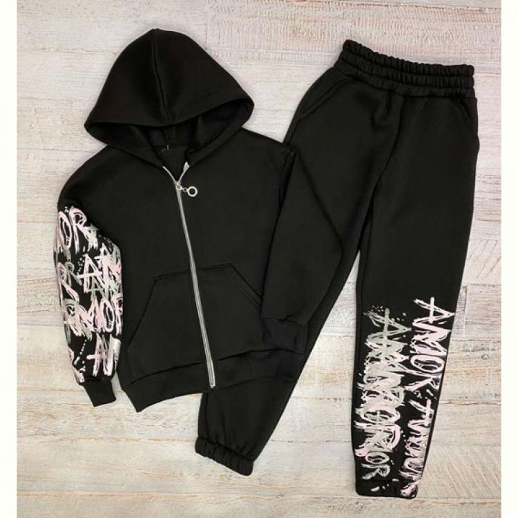 Купить Костюм спорт LiMa kids 2428 black на obuv-plus.com.ua