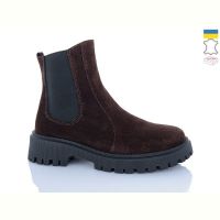 Купить Ботинки Sali 188 коричневий з чор-п.зима на obuv-plus.com.ua