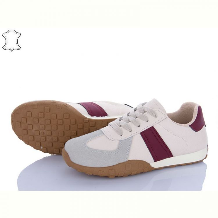 Купить Кроссовки Shosho DB3501-1 beige-wine на obuv-plus.com.ua