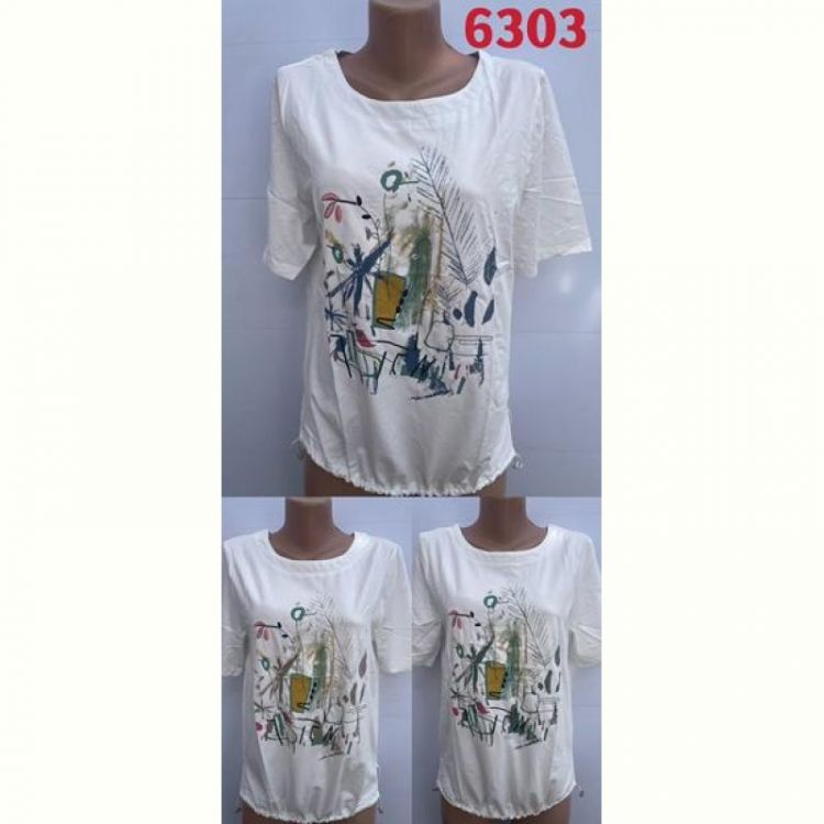 Купить Футболка Gertie 6303 white-blue на obuv-plus.com.ua