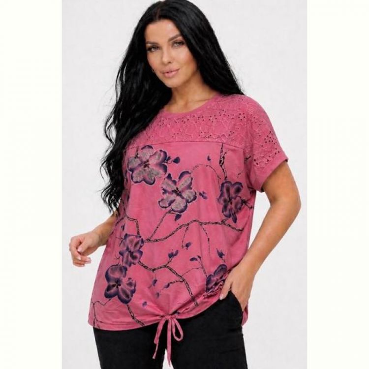 Купить Футболка LeVisha 26017 d.pink на obuv-plus.com.ua