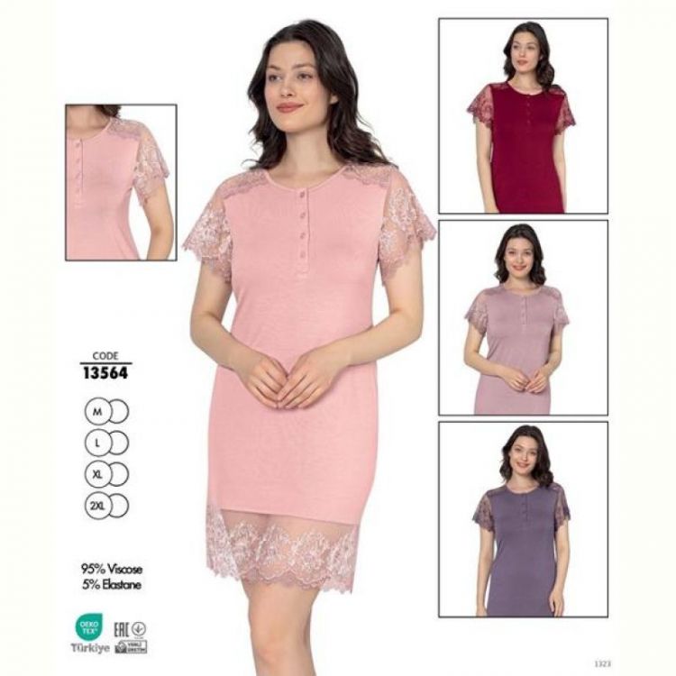 Купить Ночнушка Cotpark 13564 violet на obuv-plus.com.ua