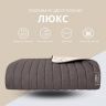 Купить Покрывало на кровать 240х260 см Люкс IDEIA двухстороннее, прочная стежка ткани, антиаллергенное волоконо беж на obuv-plus.com.ua