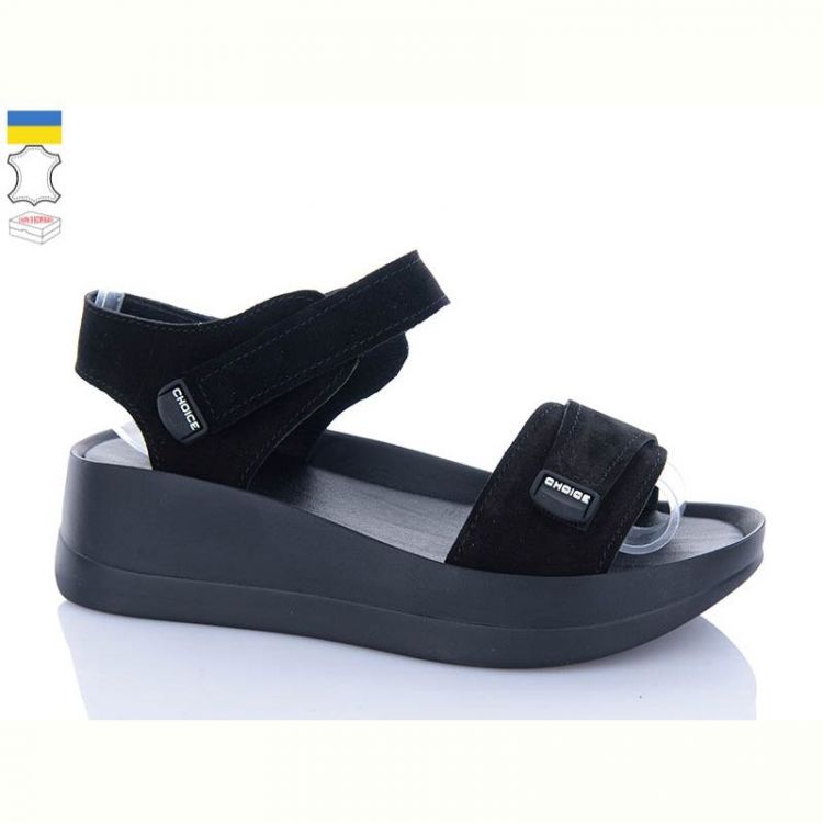 Купить Босоножки Garti 0196 чорний замш на obuv-plus.com.ua
