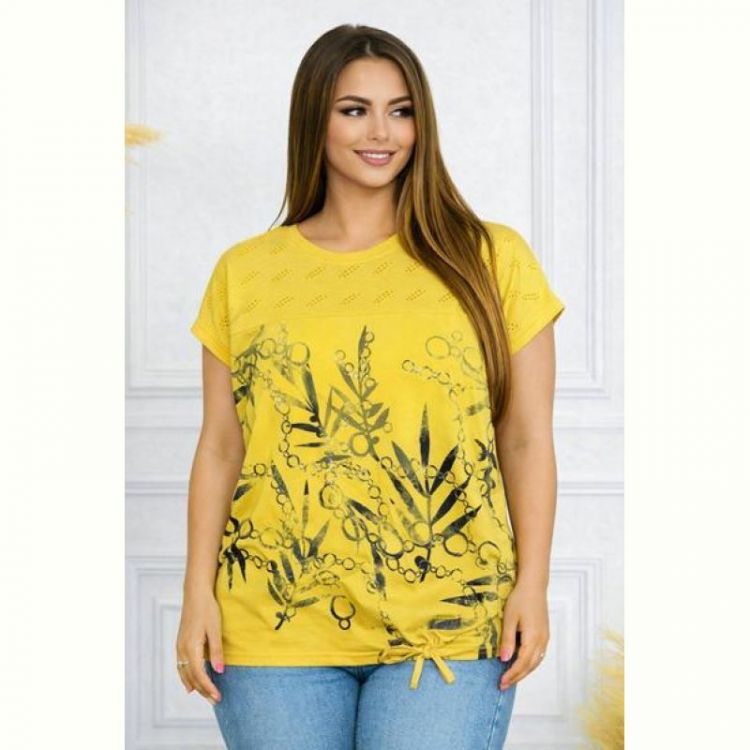 Купить Футболка Elena&Vika 26012 yellow на obuv-plus.com.ua