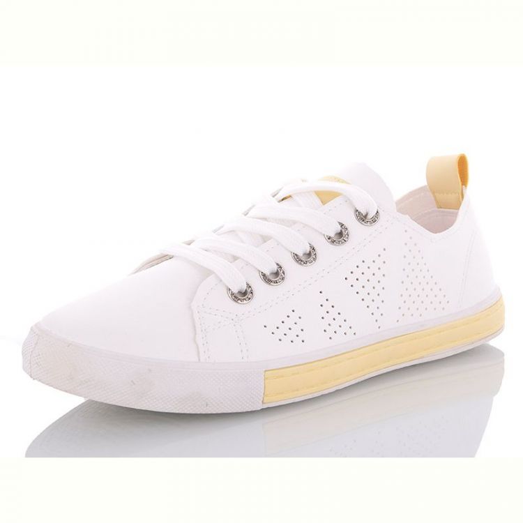Купить Кеды Yuemingzu HB53 white-yellow на obuv-plus.com.ua