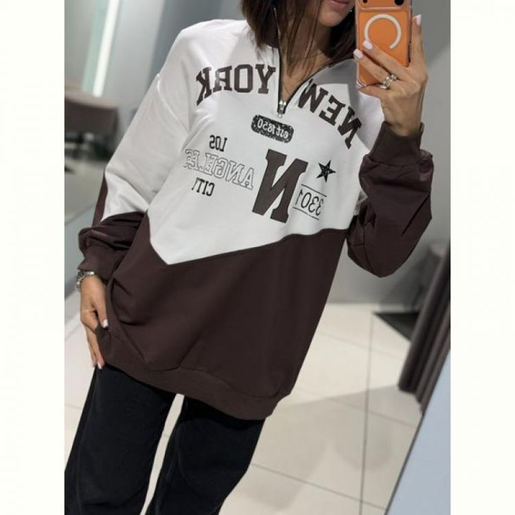 Купить Свитер Comod 6635 white-brown на obuv-plus.com.ua