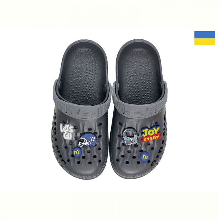 Купить Кроксы Gipanis 009 графіт на obuv-plus.com.ua