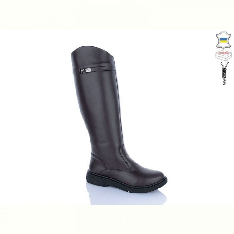 Купить Сапоги Sali 2231 коричневий к чор-п.єврозима на obuv-plus.com.ua